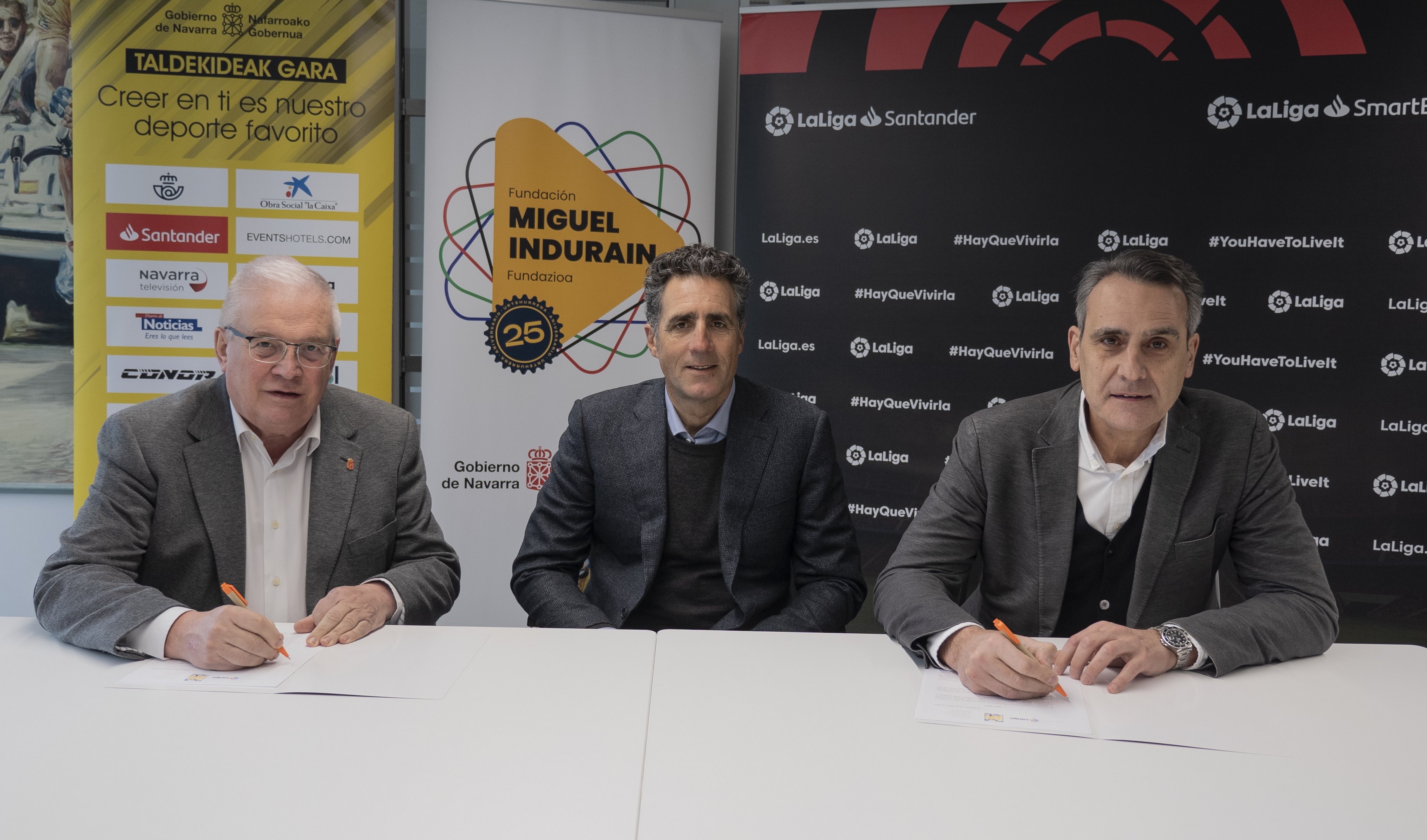 La Fundación Miguel Induráin Fundazioa renueva su acuerdo de colaboración con LaLiga
